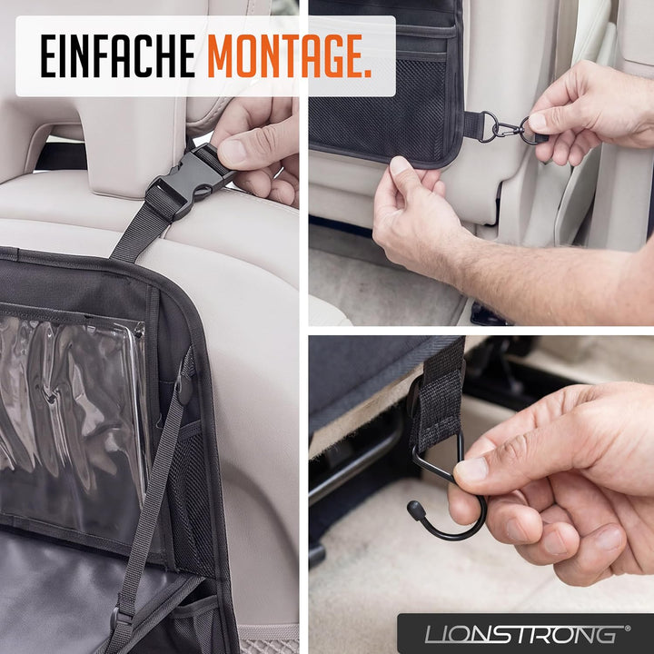 LIONSTRONG® Auto Organizer Kinder Rücksitz [EXTRA STABIL] - mit Tisch Premium mit Tisch 1 Stück, Pre