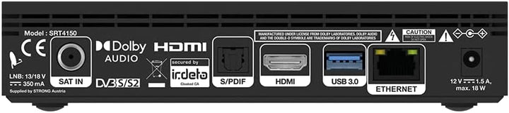 STRONG SRT-4150 simpliONE Box Satelliten-Receiver und Android Streaming-Box (4k UHD, Android TV, Auf