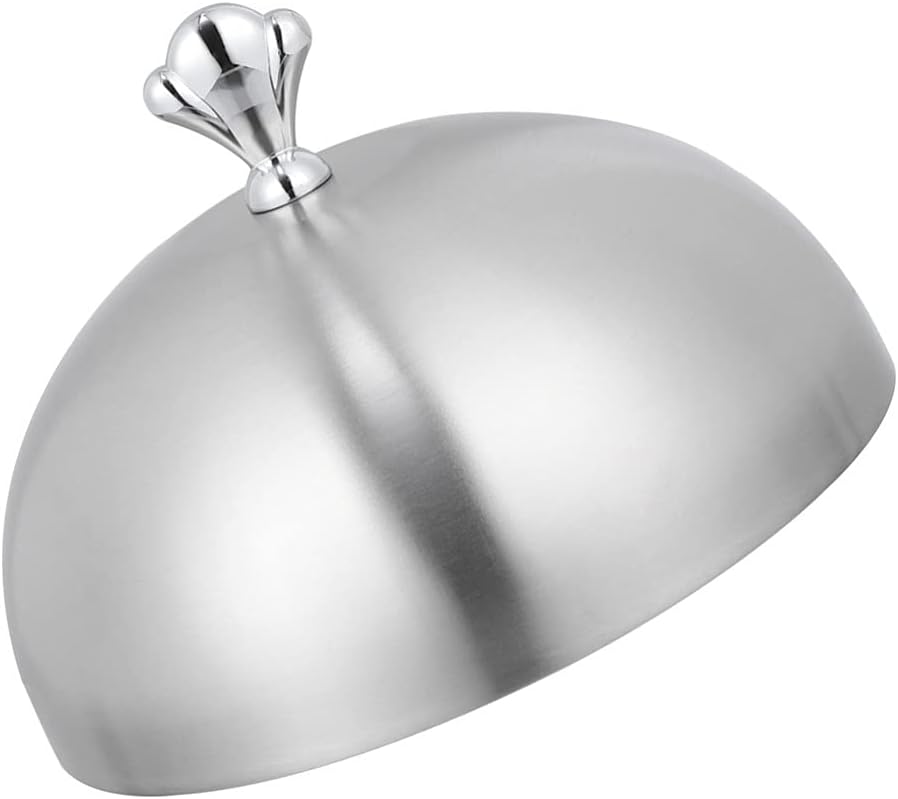 HEMOTON Edelstahl Speiseglocke Tellerglocke 30cm Topfdeckel Teppanyaki Deckel Lebensmittel Abdeckung