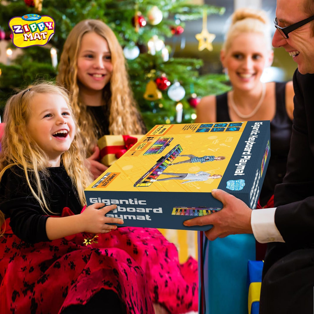 Klaviermatte für Kinder, riesige musikalische Keyboard-Bodenspielmatte, 8 Instrumente, inkl. Liederb