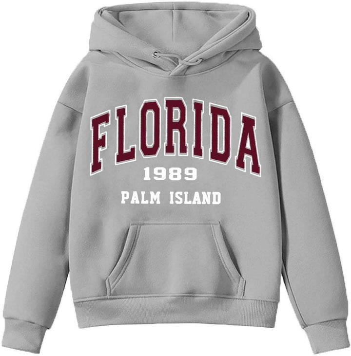Kinder Sweatshirt Oversize Langarmshirt mit LOS Angeles Name der Stadt Print & Rundhals Freizeit Vin