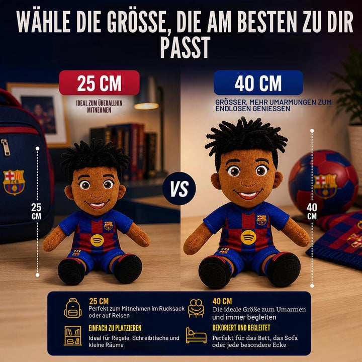Grupo Moya - Plüschfigur Lamine Yamal FC Barcelona 25 cm – Barca-Plüschfigur Trikotnummer 10, Barça-