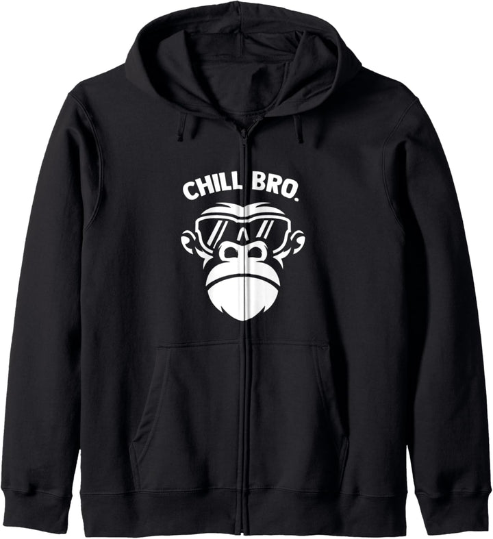 Chill Bro - Cooler Affe mit Sonnebrille Kapuzenjacke