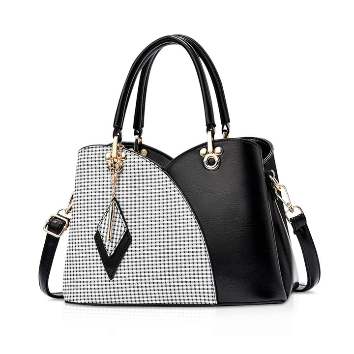 NICOLE & DORIS Elegante Damen Handtasche mit Mehreren Taschen Schultertaschen aus PU-Leder Henkeltas