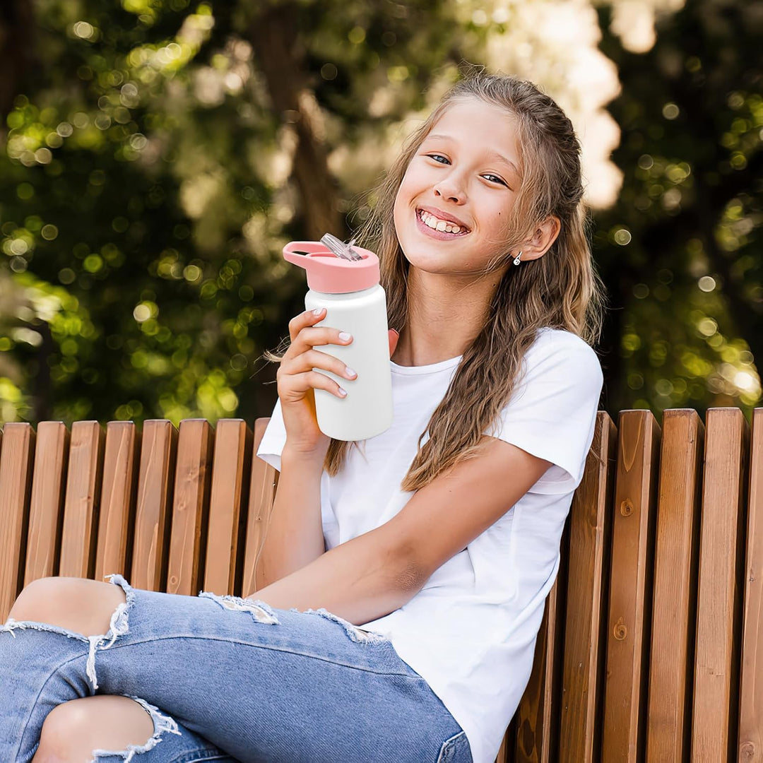 6 Stück Sublimation Becher 420ml – Edelstahl Thermobecher Weiss, Doppelt Vakuum Isolierte Skinny Tum