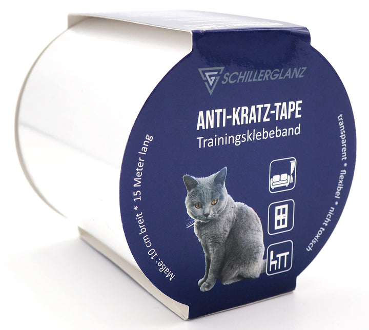 Katzen Anti Kratz Tape 15m(10cm x 15m), Kratzschutz Trainingsklebeband Möbelschutz Katzenerziehung Ü