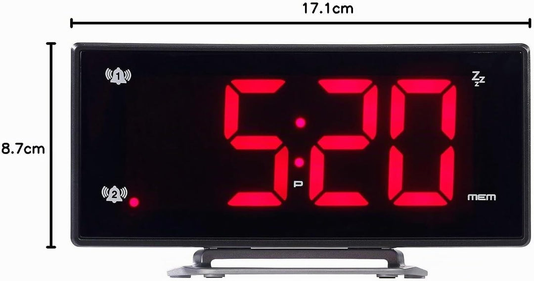 auvisio Weckradio: Projektions-Radiowecker mit Curved-Display, Dual-Alarm &amp; USB-Ladeport (LED Wecker
