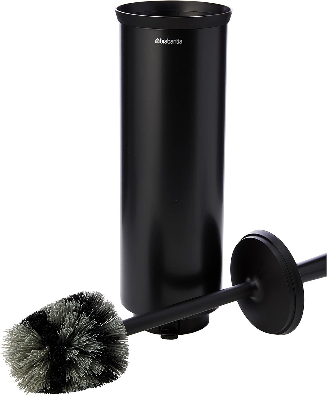 Brabantia Toilettenbürstengarnitur - Black Matt Black Toilettenbürste und Halter, Matt Black Toilett