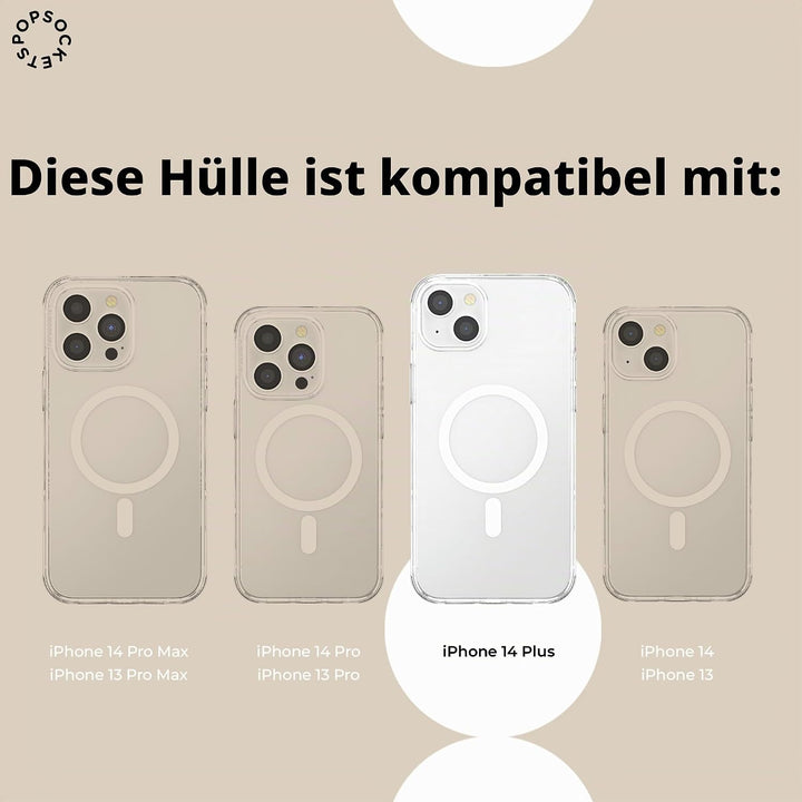 PopSockets: PopCase PlantCore für MagSafe - Hülle für iPhone 14 Plus mit Abnehmbarem PopGrip Slide S