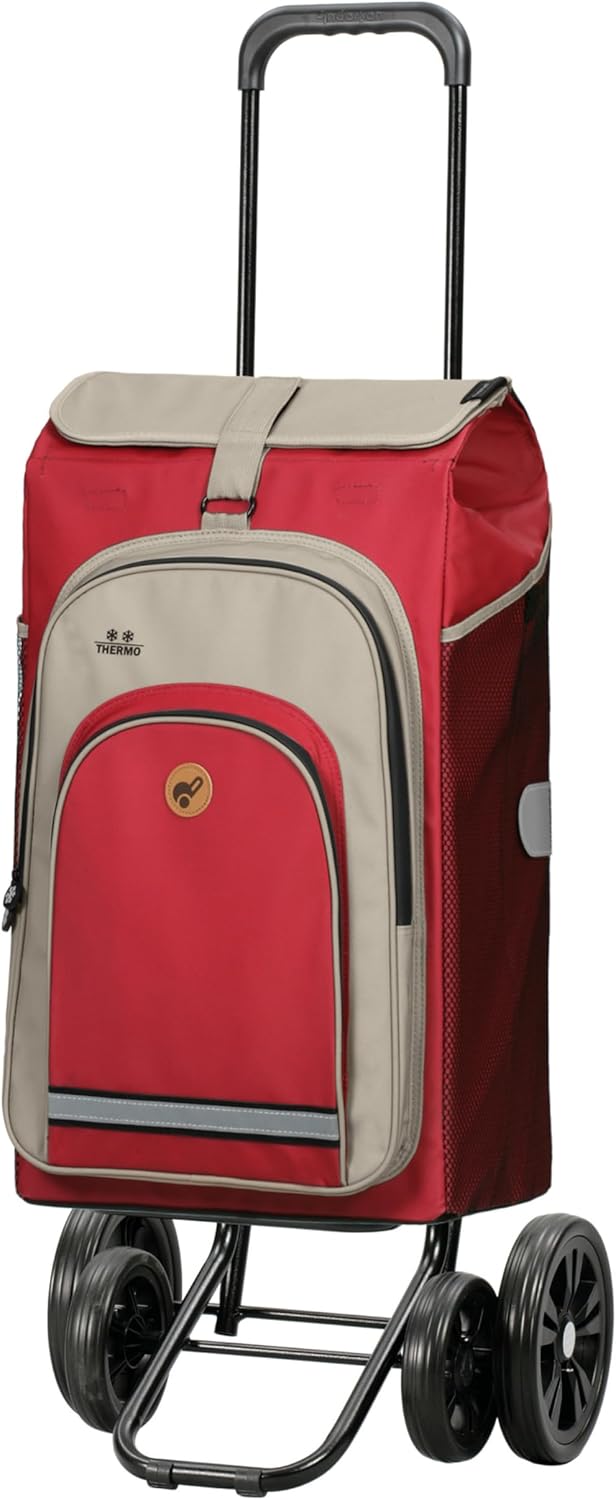 Andersen Shopper Quattro Stahl höhenverstellbar mit Rad Ø 15 und 20cm und 62 Liter Tasche Hydro 2.0