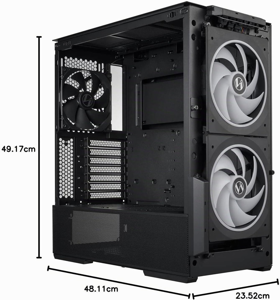 LIAN LI LANCOOL 216 Gaming PC Gehäuse Schwarz - E-ATX Gehäuse - Gaming PC Case - PC-Gehäuse RGB - Ga