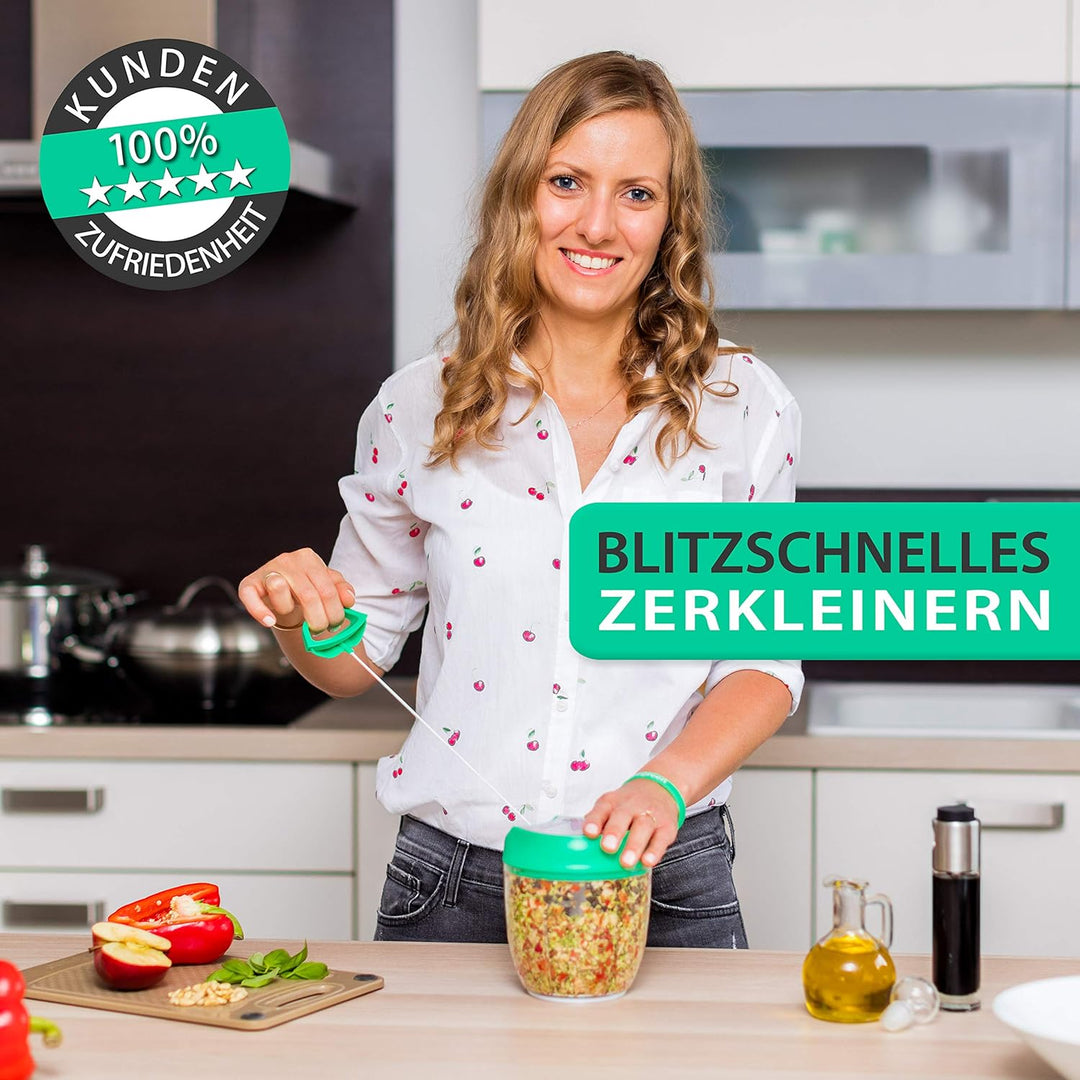 freegreen® GERMANY Gemüseschneider 940 ml Multi-Zerkleinerer I Zwiebelschneider I Universalzerkleine