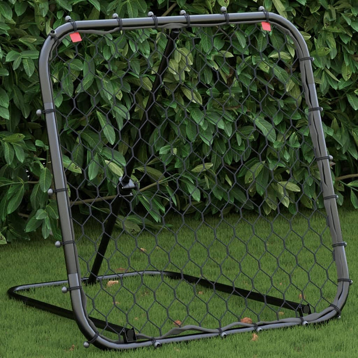 vidaXL Fussball-Rebounder Verstellbar Schwarz 84x73x60-80 cm Stahl