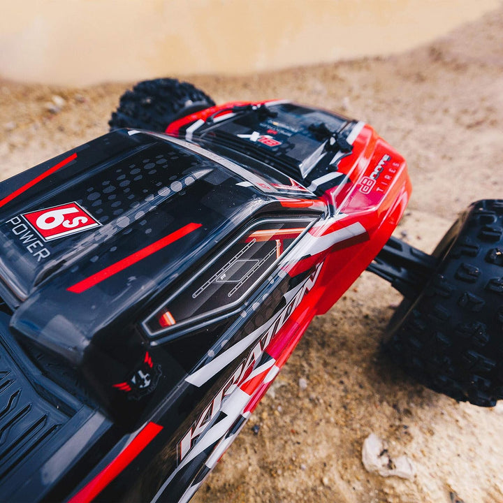 ARRMA RC Truck 1/8 KRATON 6S V5 4WD BLX Speed Monster Truck mit Spektrum Firma RTR, rot, ARA8608V5T1