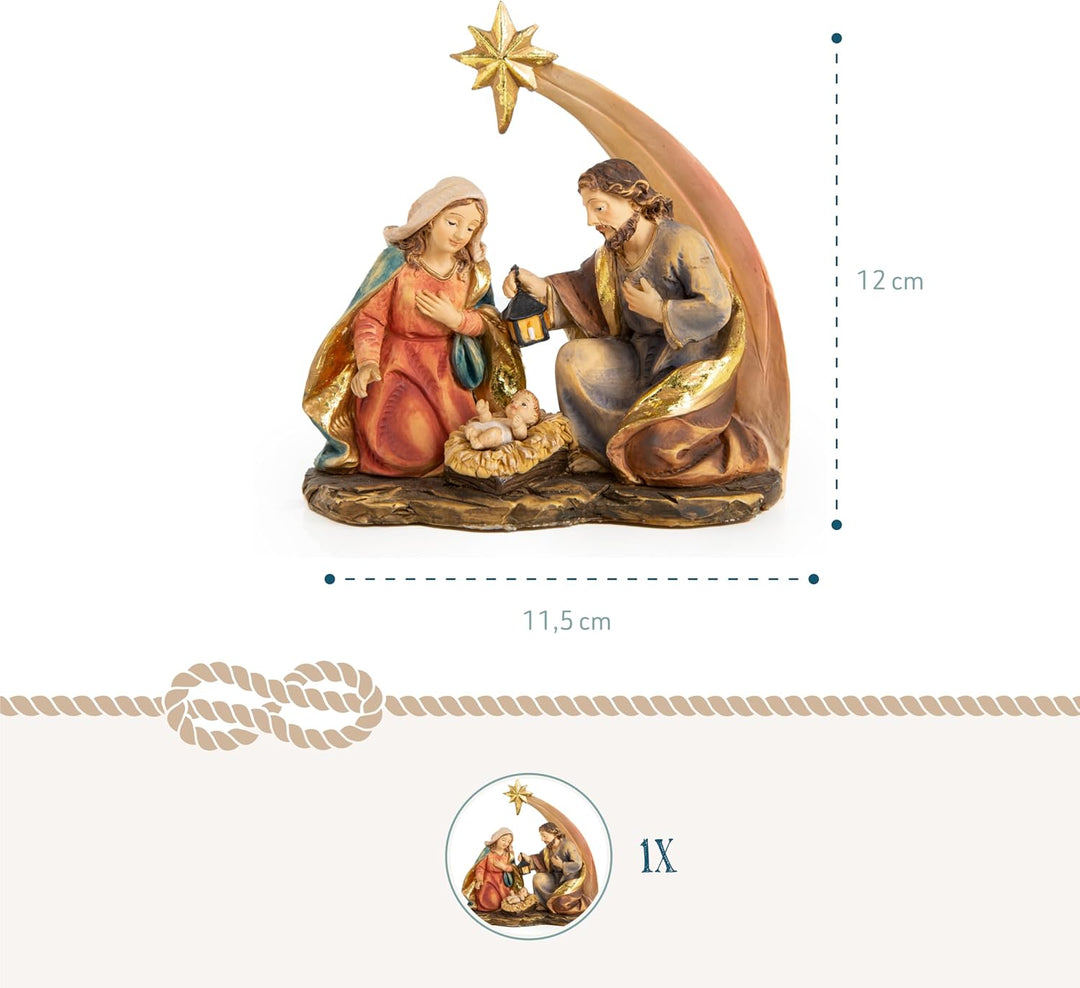 Logbuch-Verlag Weihnachtskrippe Maria Josef Jesukind - kleine Krippe Tischkrippe Weihnachten Geschen
