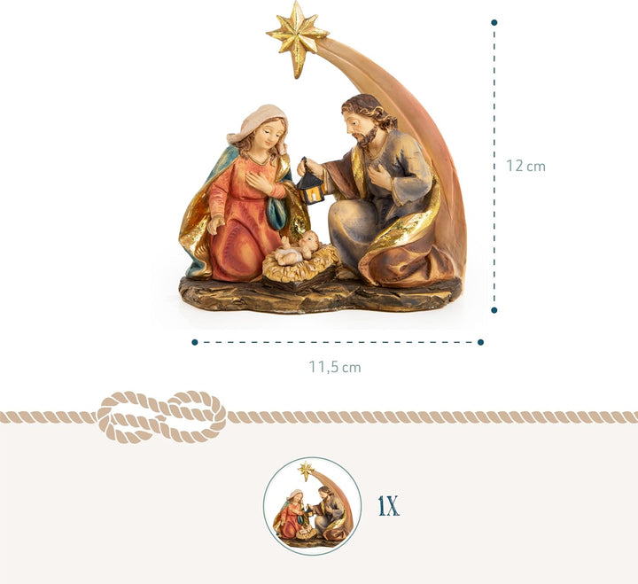 Logbuch-Verlag Weihnachtskrippe Maria Josef Jesukind - kleine Krippe Tischkrippe Weihnachten Geschen