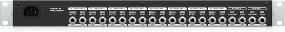Behringer POWERPLAY HA8000 V2 8-Kanal-Hochleistungs-Kopfhörer-Misch- und Verteilverstärker, POWERPLA