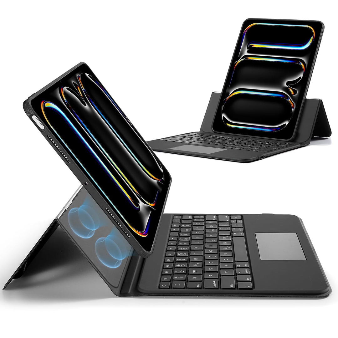 ESR für iPad Pro 13 Zoll (M5/M4) 2024 Tastatur Hülle mit Trackpad, Schwarz iPad Pro 13 (2024) Schwar