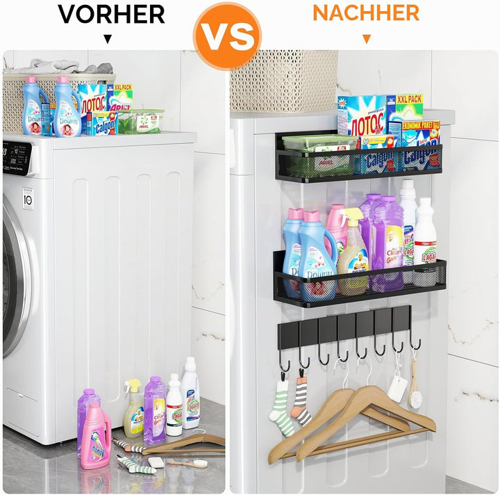 Aufworld Magnetische Gewürzregal für Kühlschrank, 3 Pack magnetische Regal, bewegliche magnetische K