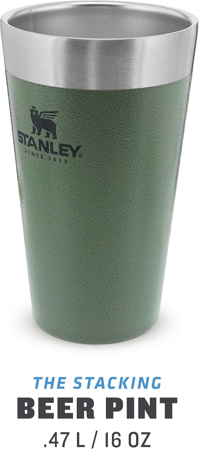 Stanley Adventure Vacuum Stein 709 ml / 24oz Hammertone Green – Beer Stein hält Bier 7 Stunden kalt