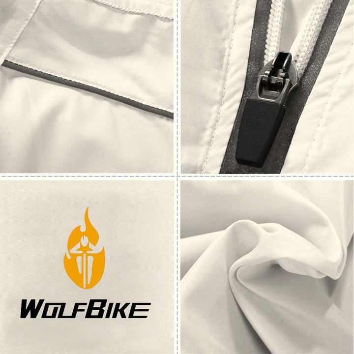 WOSAWE Herren-Fahrradjacke Winddichte wasserdichte MTB Mountainbike Jacket Für Radfahren, Joggen & W