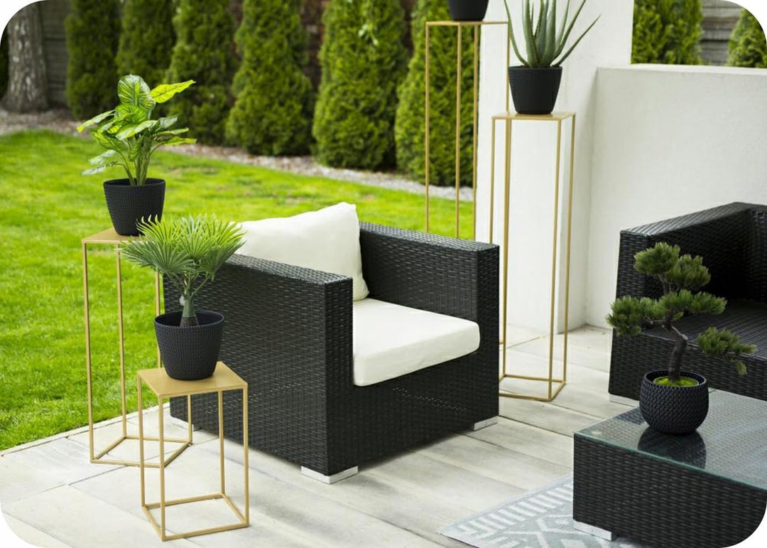 Loft Modern Metall Pflanzenständer Blumenständer 70 cm golden