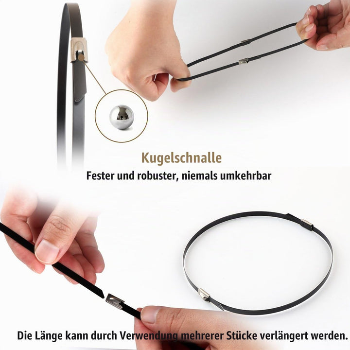ilauke Hitzeschutzband Auspuffband, 15M*5CM Hitzeschutzband Auspuff Gelb mit 15 Edelstahl Kabelbinde
