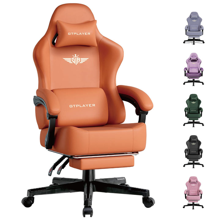 GTPLAYER Gaming Stuhl, Atmungsaktiver Bürostuhl,bürostuhl ergonomisch, Hochwertiger - Kunstleder,Erg