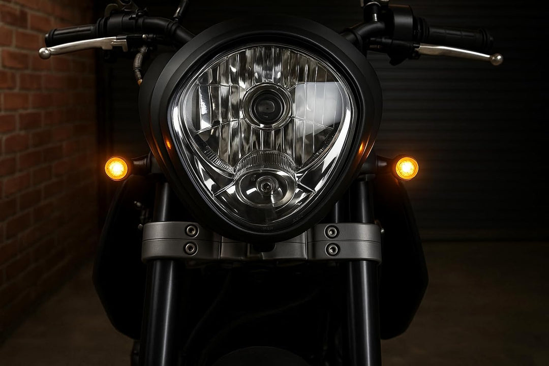 Universal Led Motorrad Blinker Schwarz Quad ATV Super Optik und Schön Hell Wasserprüf IP67 E Prüfzei