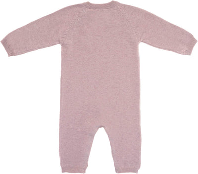 LÄSSIG Baby Strampler - gestrickt GOTS, Garden Explorer light pink Gr. 50-56 oder 0-2 Monate