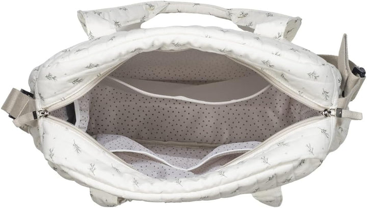 Wickeltasche Mimosa von Walking Mum: Beige/Rosa, Unisex, Large, Minimalistisch, Einfarbig, Baumwolle