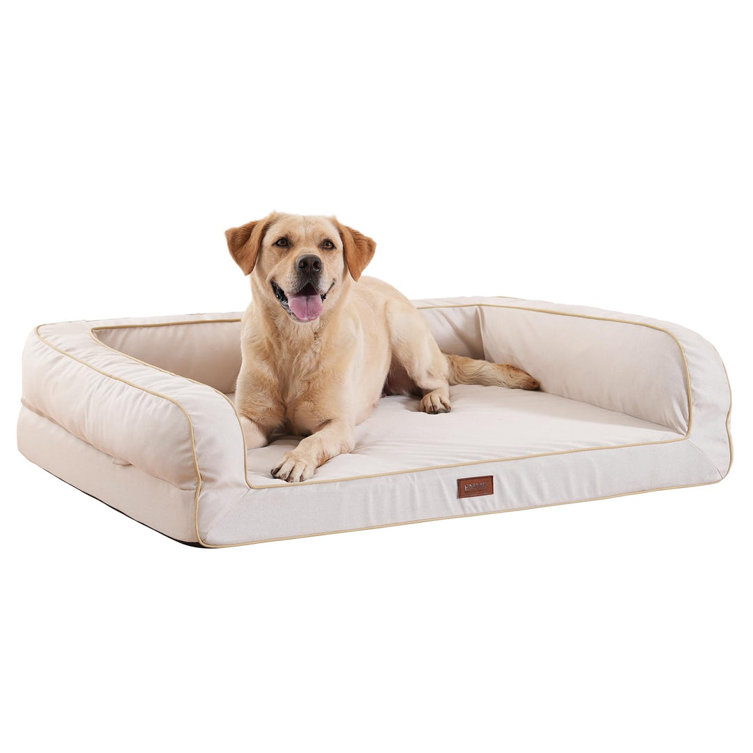 EMME Hundebett Mittelgrosse Hunde, 91X71X23cm, Orthopädisches Hundebett, Memory Foam Hundesofa Wasse