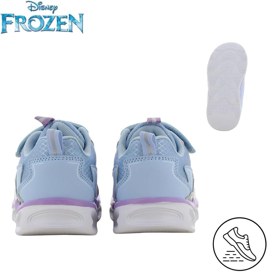 Leomil Frozen ELSA Schuhe Blinkschuhe Mädchen, Ideal for Schule und Freizeit 25 EU Lila Blau 685, 25