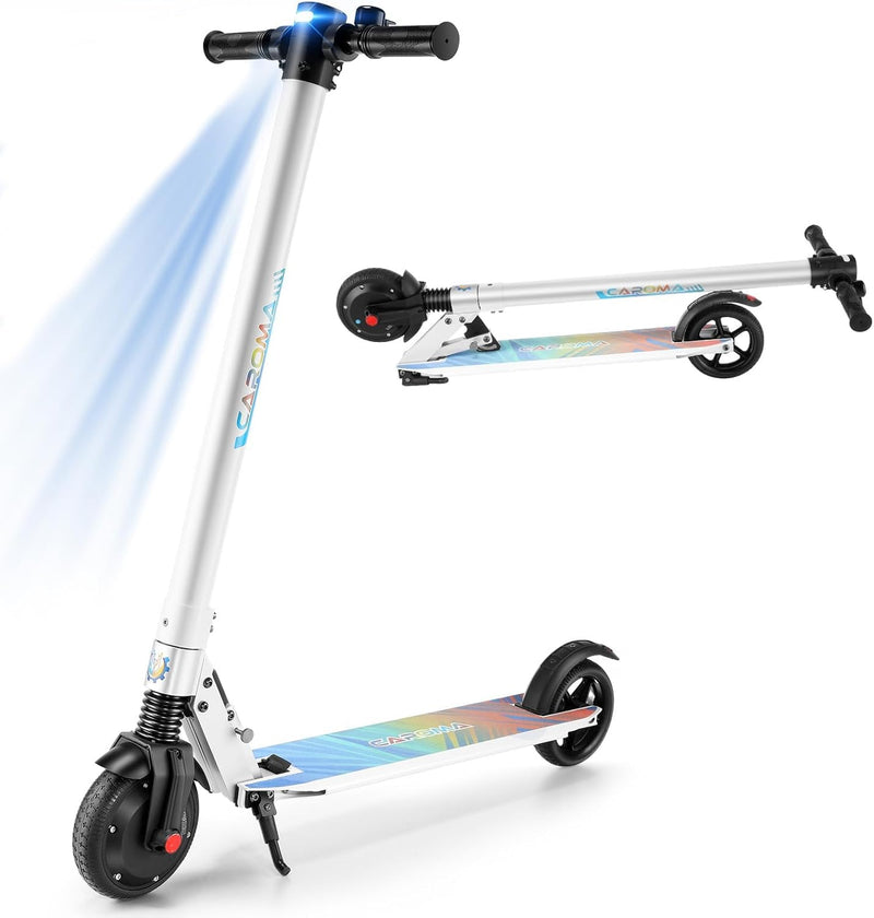 Caroma E Scooter Kinder von 8-16 Jahren, 25km Reichweite, 20km/h Geschwindigkeit, Faltbarer E Roller