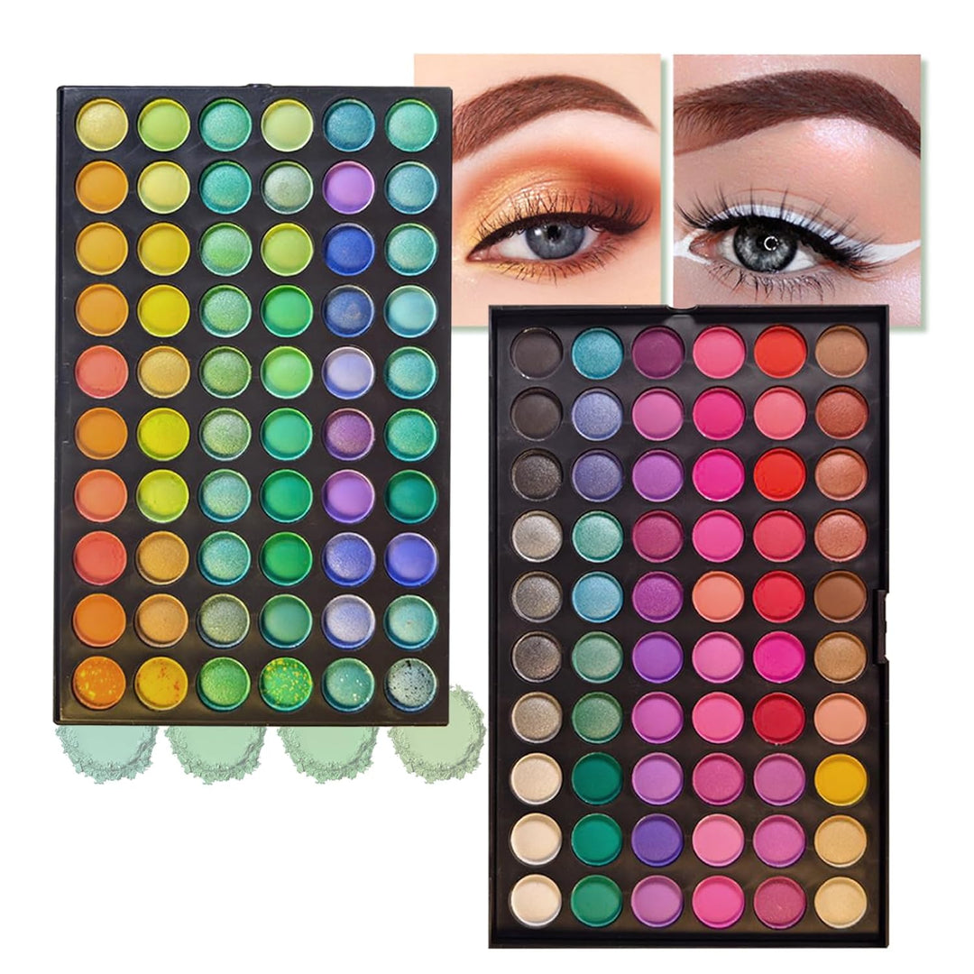 FantasyDay Profi 120 Farben Hochpigmentierte Warme Natürliche Matt Schminke Lidschatten Palette Make