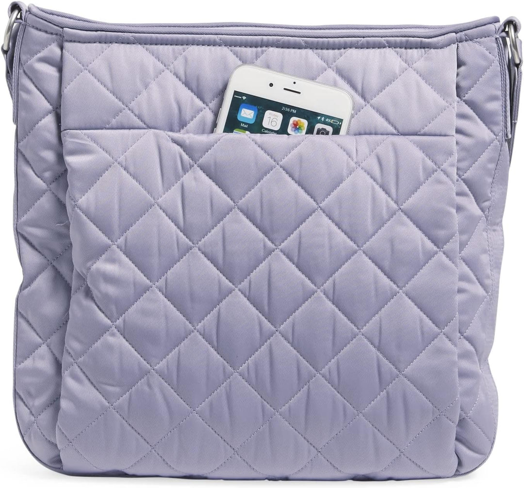 Vera Bradley Damen-Crossbody-Geldbörse aus Performance-Twill mit Dreifachreissverschluss Einheitsgrö