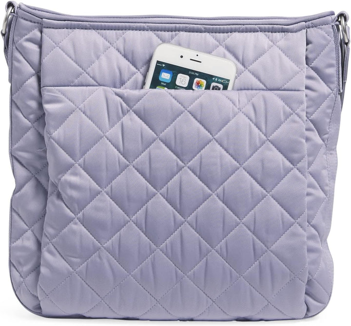 Vera Bradley Damen-Crossbody-Geldbörse aus Performance-Twill mit Dreifachreissverschluss Einheitsgrö