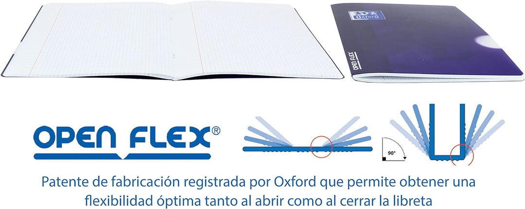PAQ/10 LIBRETAS A5 48h. 90 g. eckige Röhren.4 x 4 C/M Tapa Kunststoff Oxford Single, Single