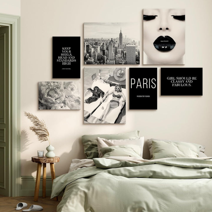 Muralo - Wandbilder Set - Leinwand Bilder Set Aufhängefertig - Bilder für Wohnzimmer Schlafzimmer -