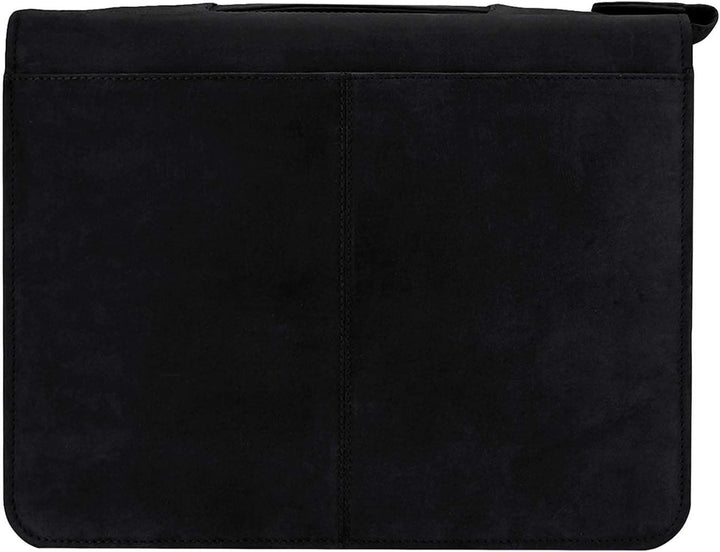 Greenburry Dokumentenmappe Leder - Schwarz Vintage Revival - Hochwertiges Rindsleder - Schreibmappe