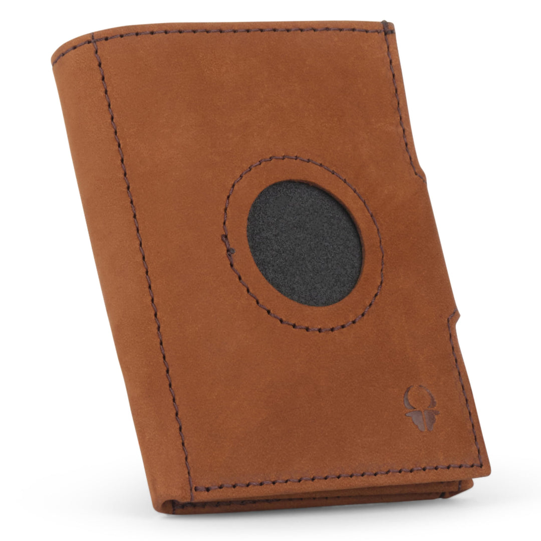 DONBOLSO Wallet Air | Slim Wallet mit Apple AirTag Fach | Hochwertiges Kreditkartenetui aus Echtlede