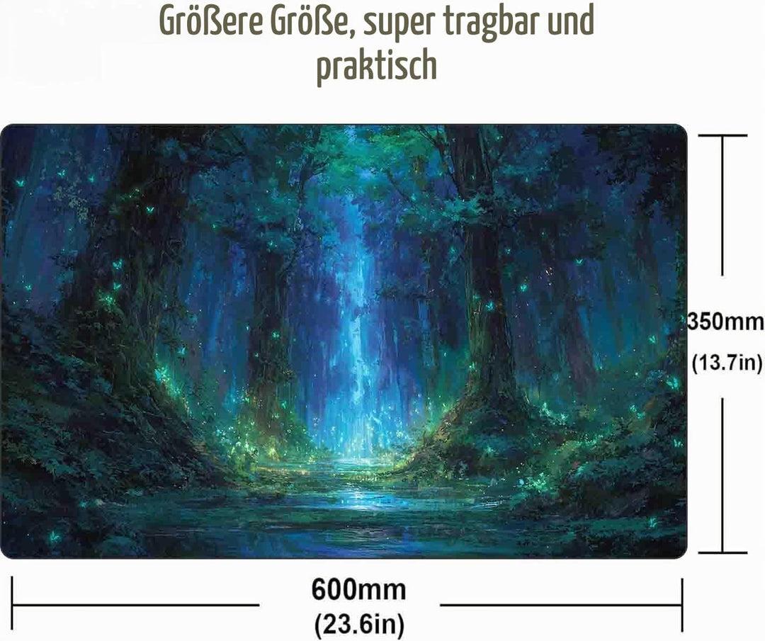 TCG MTG Spielmatte 24 × 14 - Premium-Spielmatte mit genähtem Rand mit glatter Stoffoberfläche und ru
