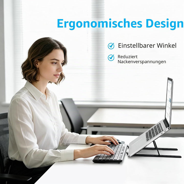 Laptop ständer aus Aluminium,Faltbarer,belüfteter Halter,laptopständer höhenverstellbar,Ergonomisch