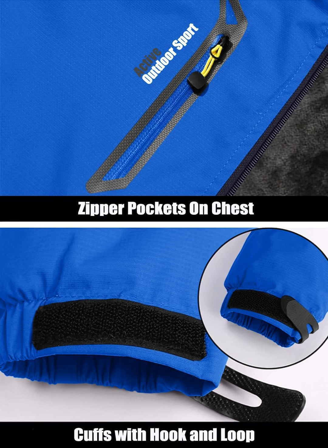 MAGCOMSEN Winterjacke Herren Warm Gefüttert Skijacke Wasserdicht Regenjacke Snowboardjacke Outdoor F