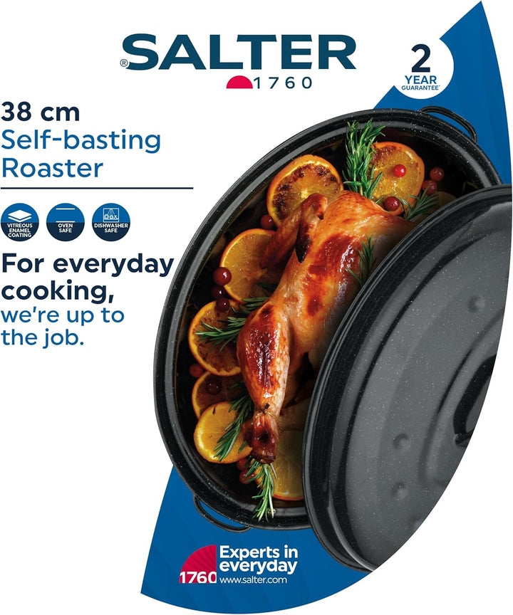 Salter BW12811EU7 Selbstbräter - Romanovitreous Email-Beschichtung, leicht zu reinigen, spülmaschine