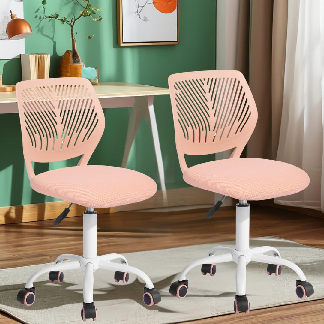 FurnitureR 2X Höhenverstellbarer Drehstuhl - Ergonomischer Schreibtischstuhl für Kinder/Jugendliche,