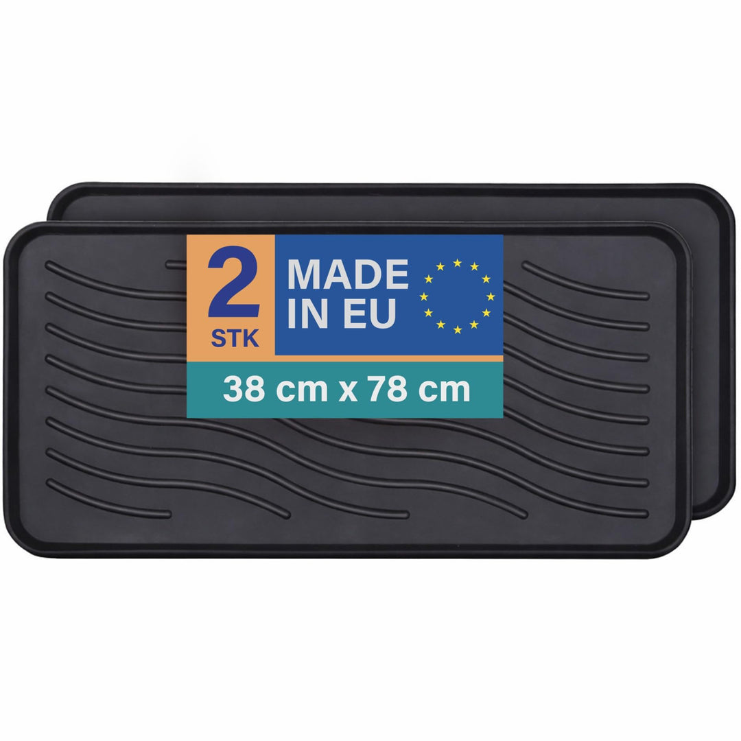 Bestlivings Schuhabtropfschale (2er Pack) Schuhwanne mit hohem Rand (78 x 38 x 2,5cm) - Aptropfunter