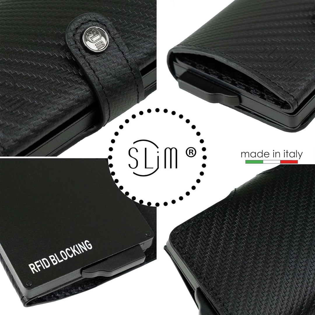 SLim Geldbörse für Herren & Damen Smart Wallet kartenetui mit Münzfach & RFID Schutz Portmonee Porte