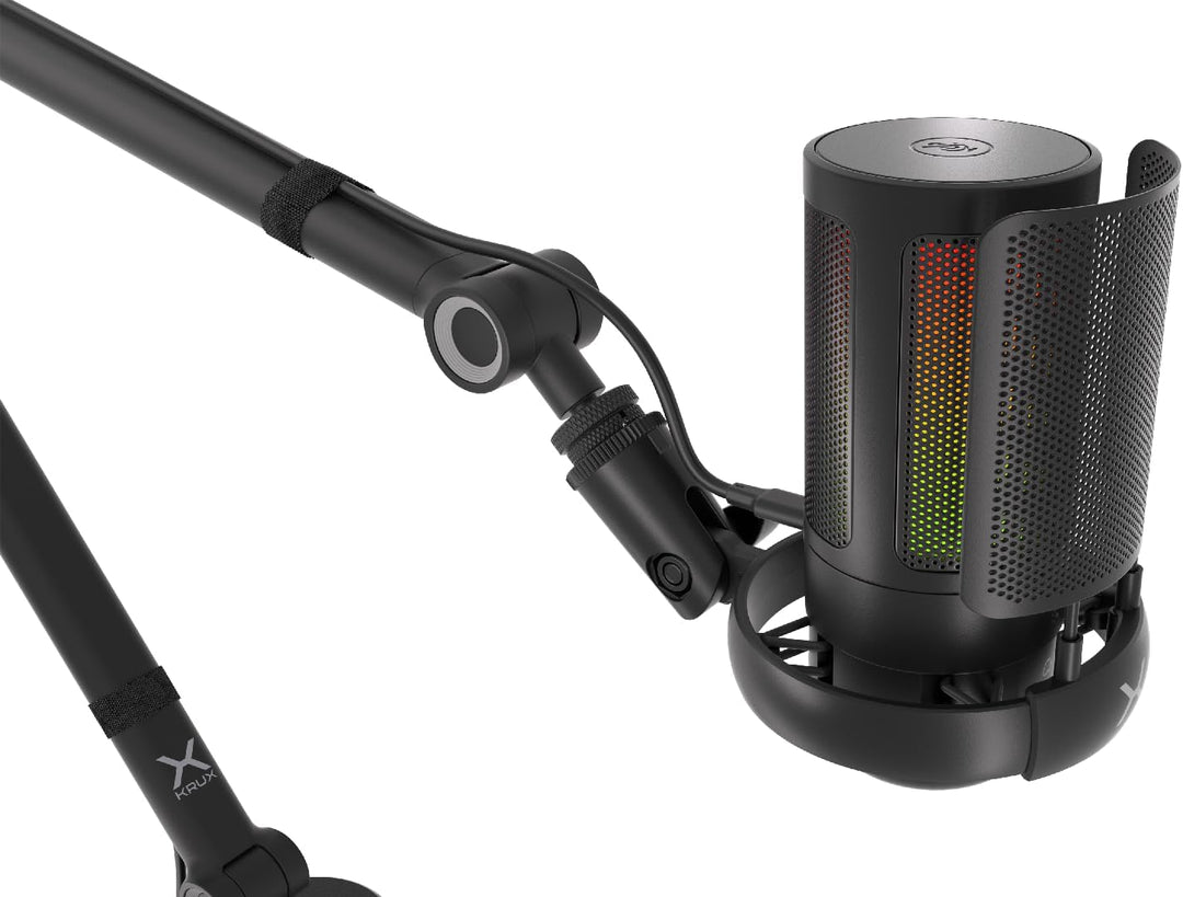 KRUX Epic 1000, Computermikrofon, Verstellbarer Arm, Popfilter, RGB-Hintergrundbeleuchtung, 3.5mm mi