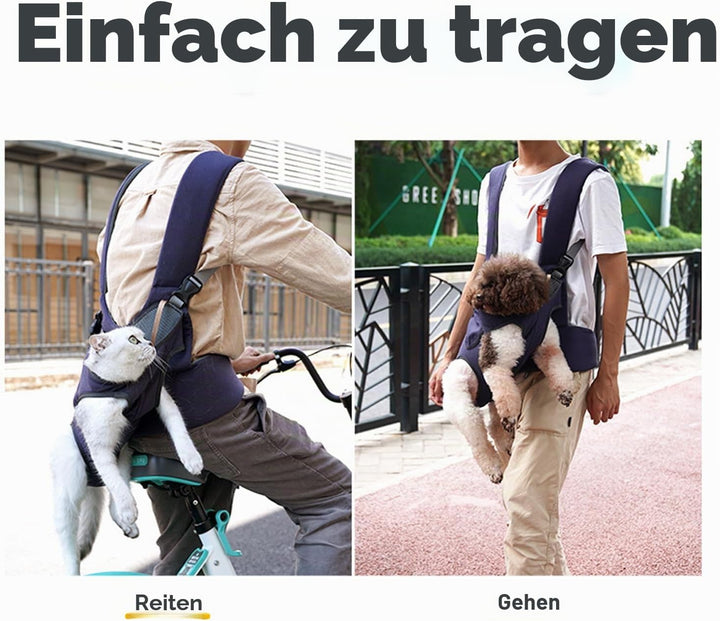 Haustier-Rucksack für Katze & Hund – Reisetasche mit atmungsaktivem Netz, verstellbare Tragetasche f